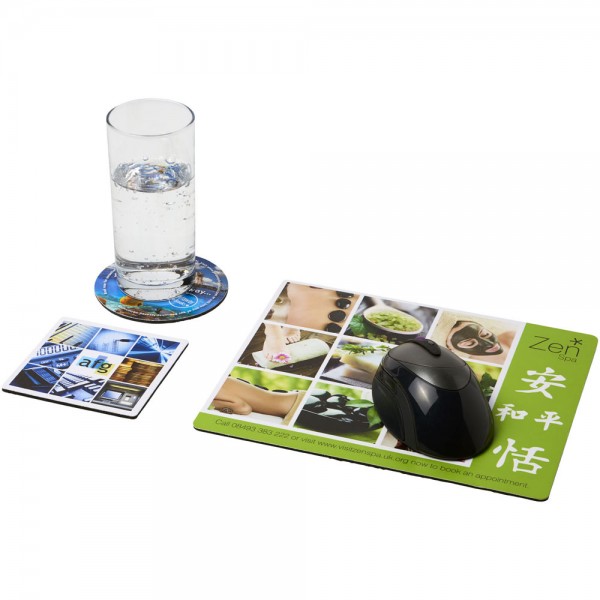 Q-Mat® Mauspad- und Untersetzer-Set 1