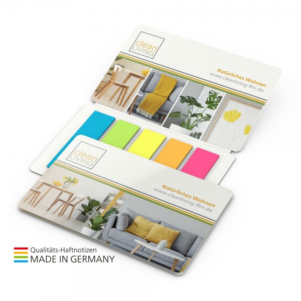 Multi-Card Papiermarker green+blue inkl. 4C-Druck