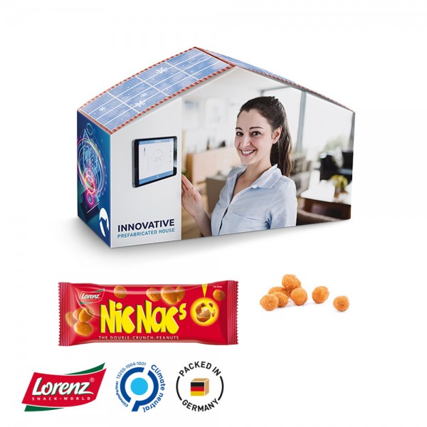 Haus Präsent Vollkartonhülle, weiß Nic Nac´s Double-Crunch-Peanuts