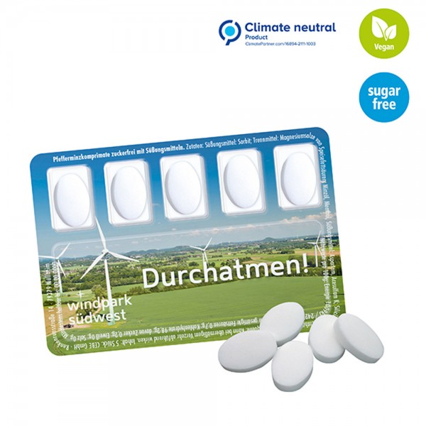 Smart Card mit Pfefferminzpast.