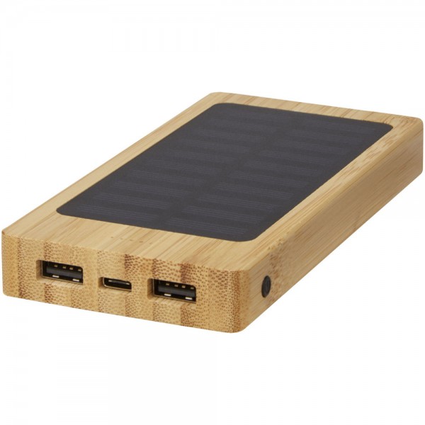 Alata 8000 mAh Bambus Solar-Powerbank