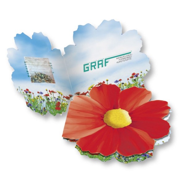 Klappkärtchen Blüte