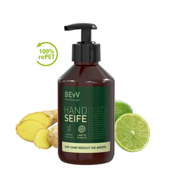 Flüssigseife Ingwer-Limette, 250 ml, Body Label (R-PET)