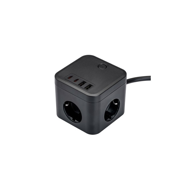 PLUG Steckerwürfel mit Schukosteckdosen und USB 35W PD