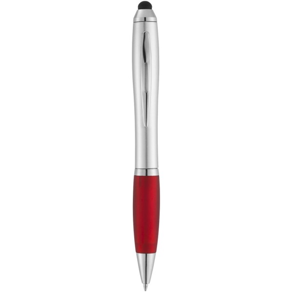 Nash Stylus Kugelschreiber silbern mit farbigem Griff