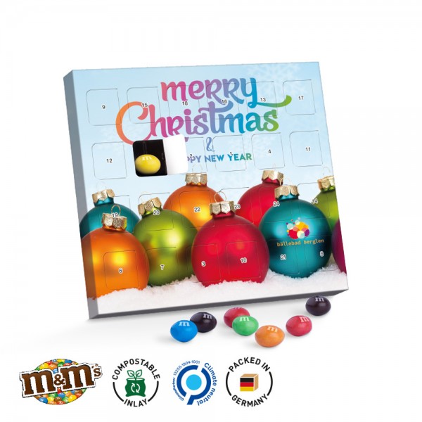 XS Kalender Vollkartonhülle, weiß M&M's Crispy