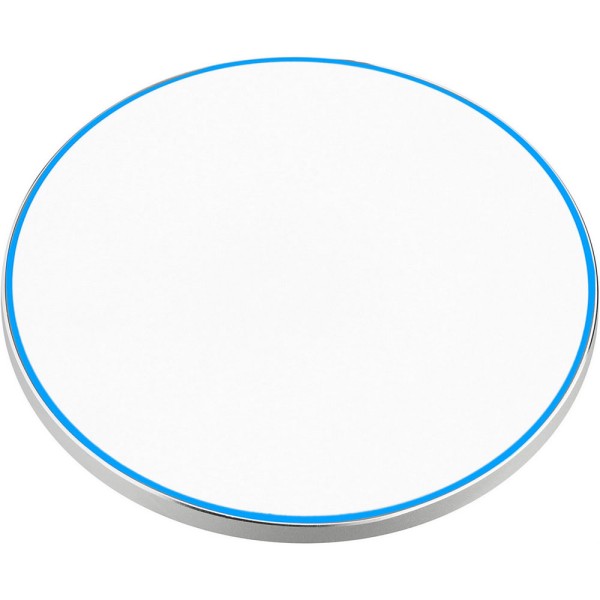 Wireless Charger 15 Watt mit eloxierter Aluminiumschale und leuchtendem Rand