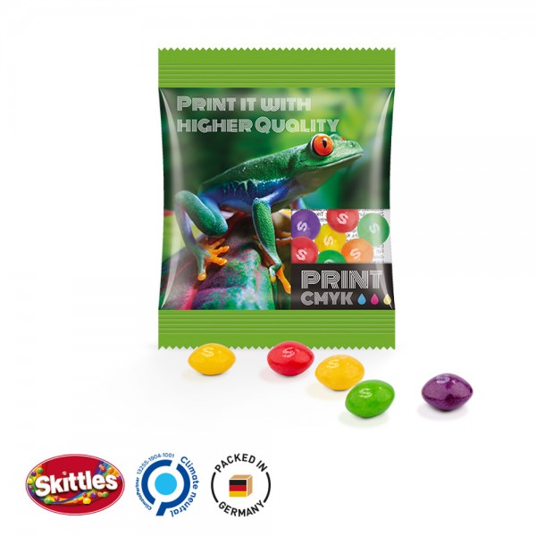Minitüte, 84x70mm Folie, transparent Skittles Fruits Kaubonbons