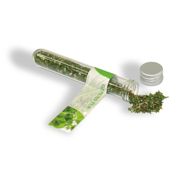Reagenzglas Salatkräuter