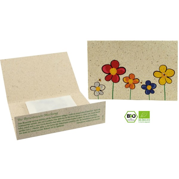 Graspapier-Kärtchen Bienenwiese