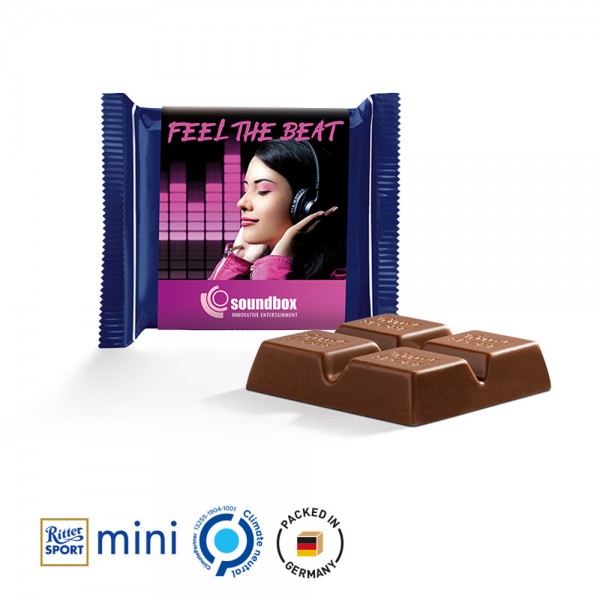 Ritter SPORT Mini aus weißem Papier Ritter SPORT Mini Nugat