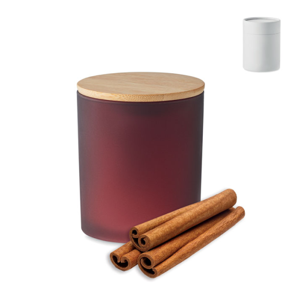 Kerze mit Bambusdeckel