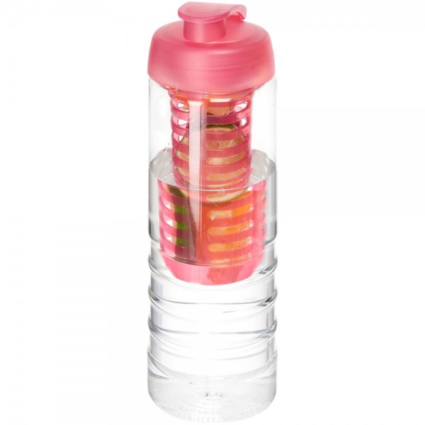 H2O Active® Treble 750 ml Flasche mit Klappdeckel und Infusor